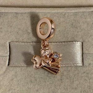 Pandora Heart Winged Angel Dangle Charm